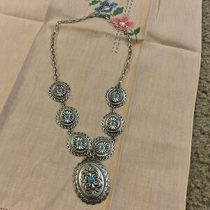 Silver turquoise necklace